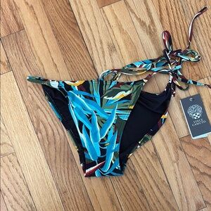 Vince Camuto Blue and Black Bikini Swim